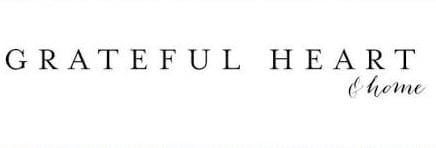 Logo for Grateful Heart at Home featuring elegant serif and script typography
